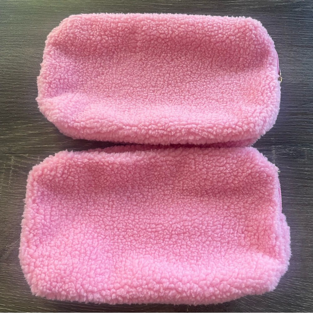 2x Sephora Pink Sherpa Pouch
